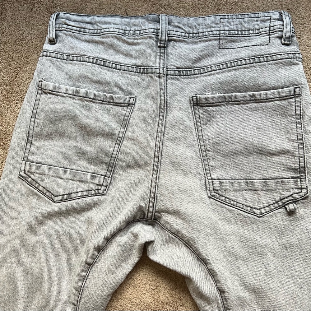 Cotton-On Gray Faded Wash Slim Denim Slouch Jogger Pants Women's Size 28 - Picture 7 of 12